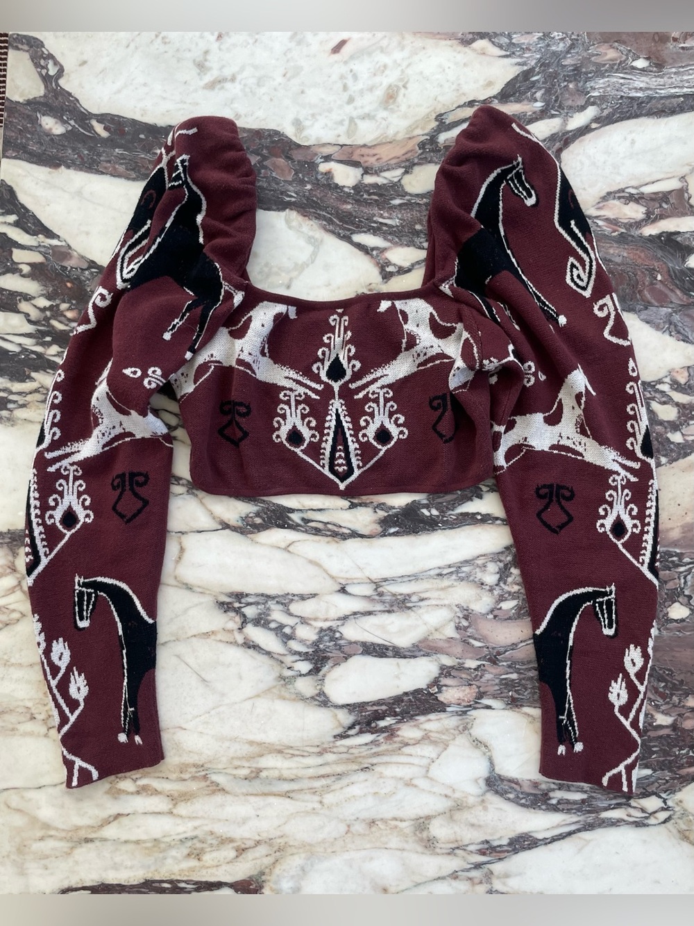 Johanna Ortiz Long-Sleeve Crop Sweater S / M